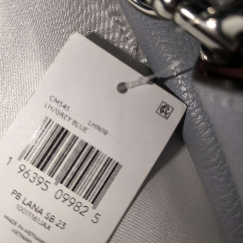 Coach Lana 23 Grey/Blue Leather RARE - Picture 11 of 12